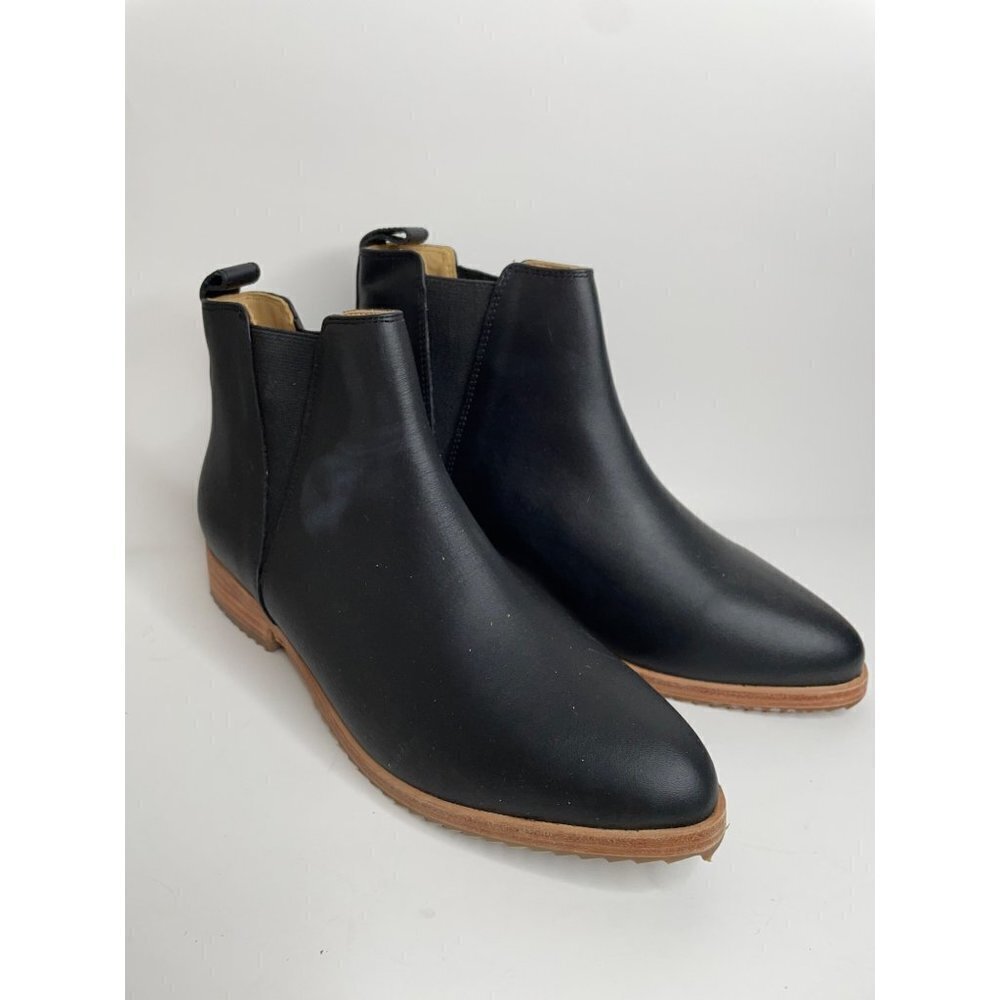 Anthropologie Nisolo Everyday Black Chelsea Boots Leather Size 8 NEW - Picture 2 of 7